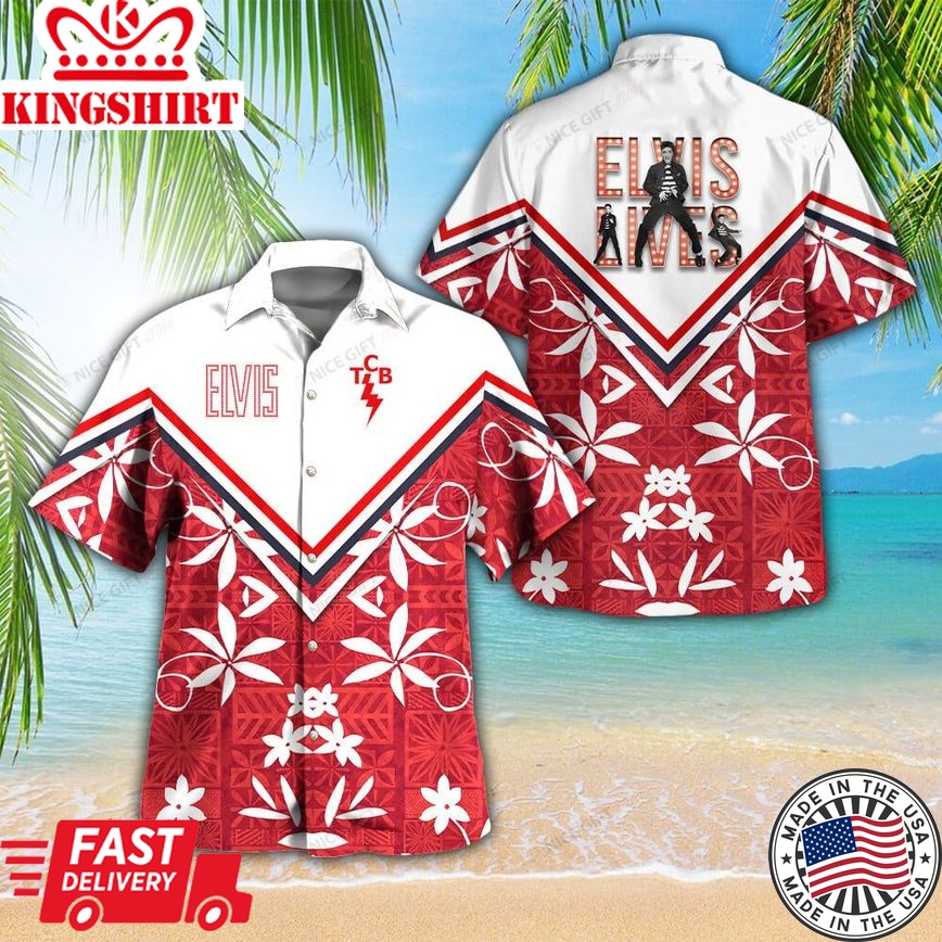 Hawaiian Vibrant 3D Shirt Designed Inspired by Elvis Presley