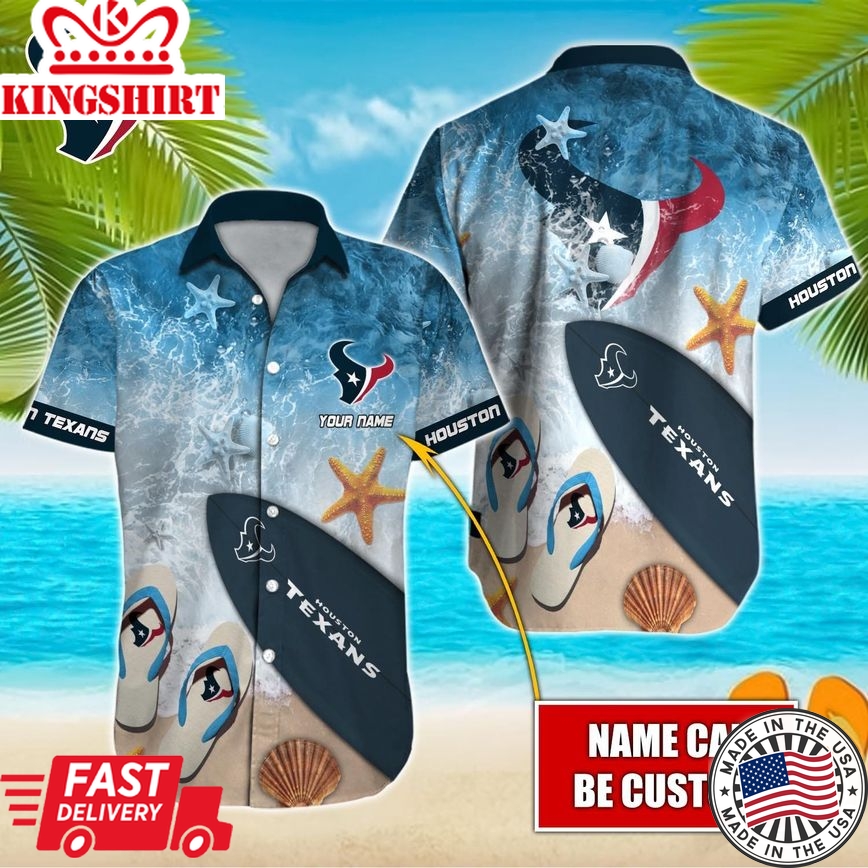 Houston Texans Custom Name Hawaiian Shirt