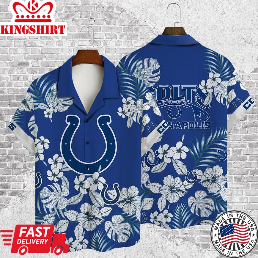 Indianapolis Colts Aop Hawaiian Shirt Signature