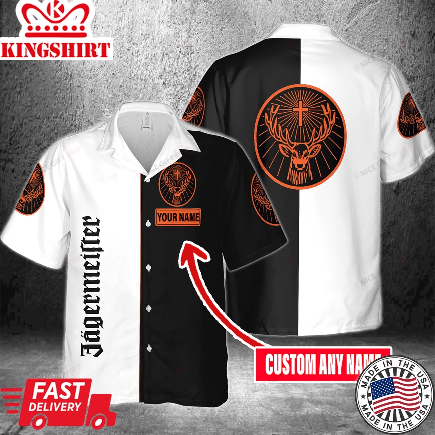 Jagermeister Hawaiian Shirt With Customized Name