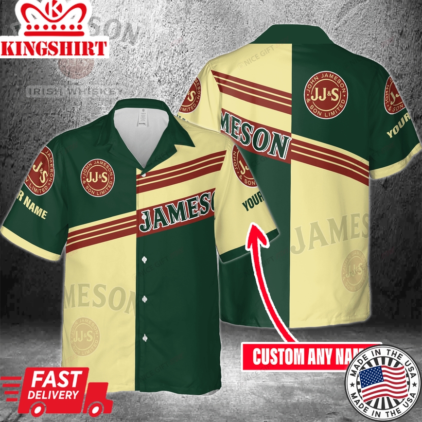 Jameson Irish Whiskey Tropical Shirt Custom Name