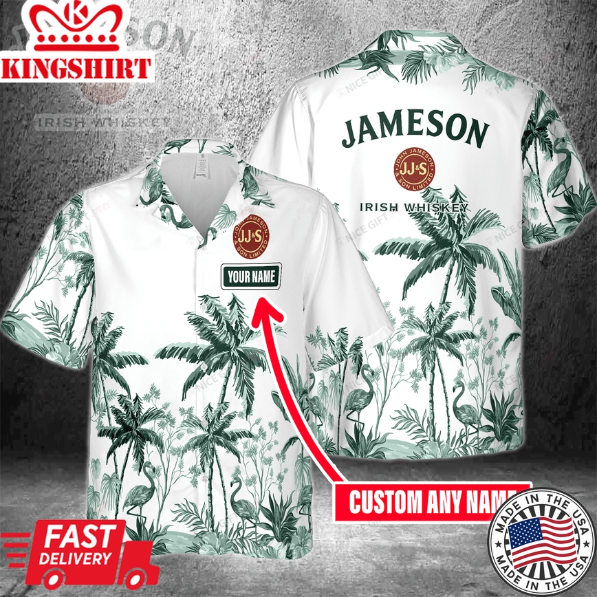 Jameson Whiskey Hawaiian Shirt Custom Personalized Name