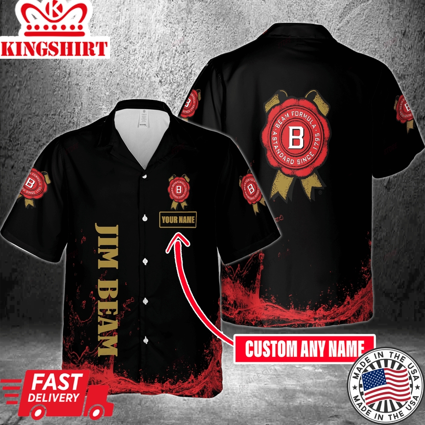 Jim Beam Customizable Hawaiian Shirt With Name