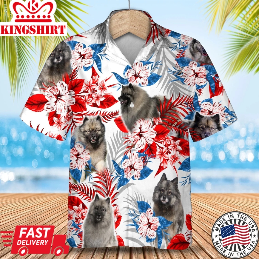 Keeshond Trendy Hawaiian Shirt - Summer Aloha Shirt, Trendy Hawaiian Shirt For Men And Women