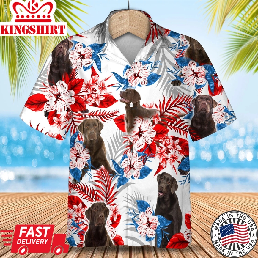 Labrador Chocolate Trendy Hawaiian Shirt - Summer Aloha Shirt, Trendy Hawaiian Shirt For Men And Women