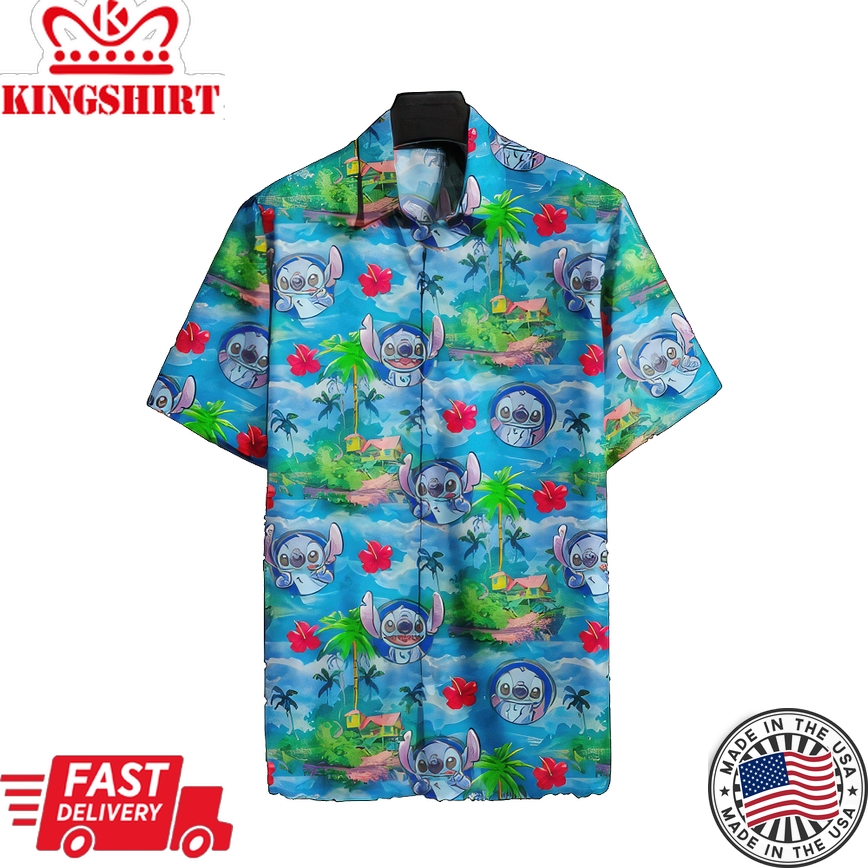 Las Hawaiian Shirt Las Aloha Tropical Blue Hawaii Tshirt