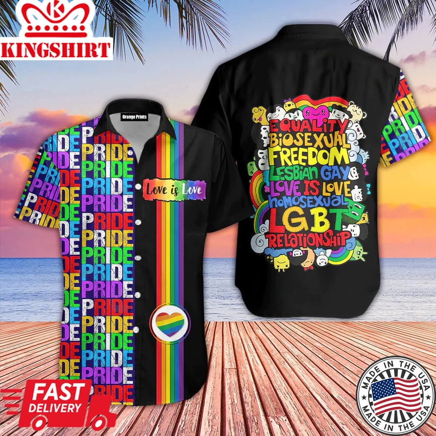 Lgbt Love Is Love Pride Month Aloha Trendy Hawaiian Shirts