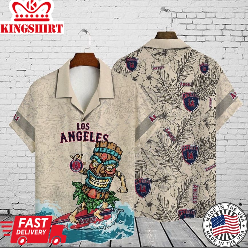 Los Angeles Angels Distinctive All Over Print Hawaiian Shirt