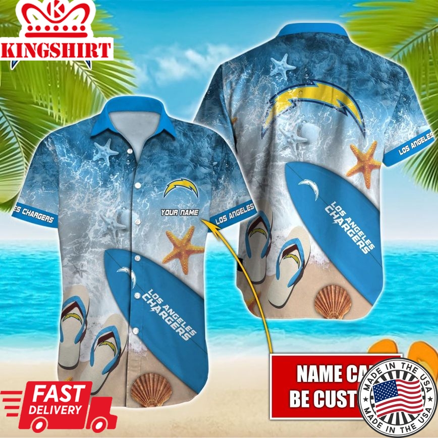 Los Angeles Chargers Custom Name Hawaiian Shirt