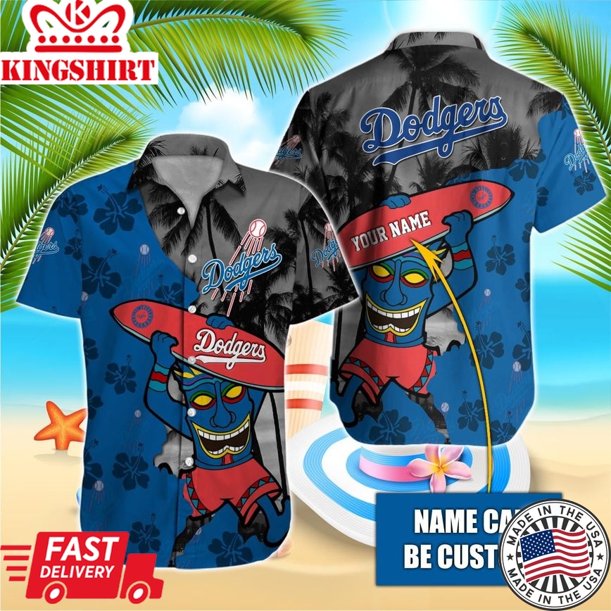 Los Angeles Dodgers Tropical Shirt Custom Name Feature