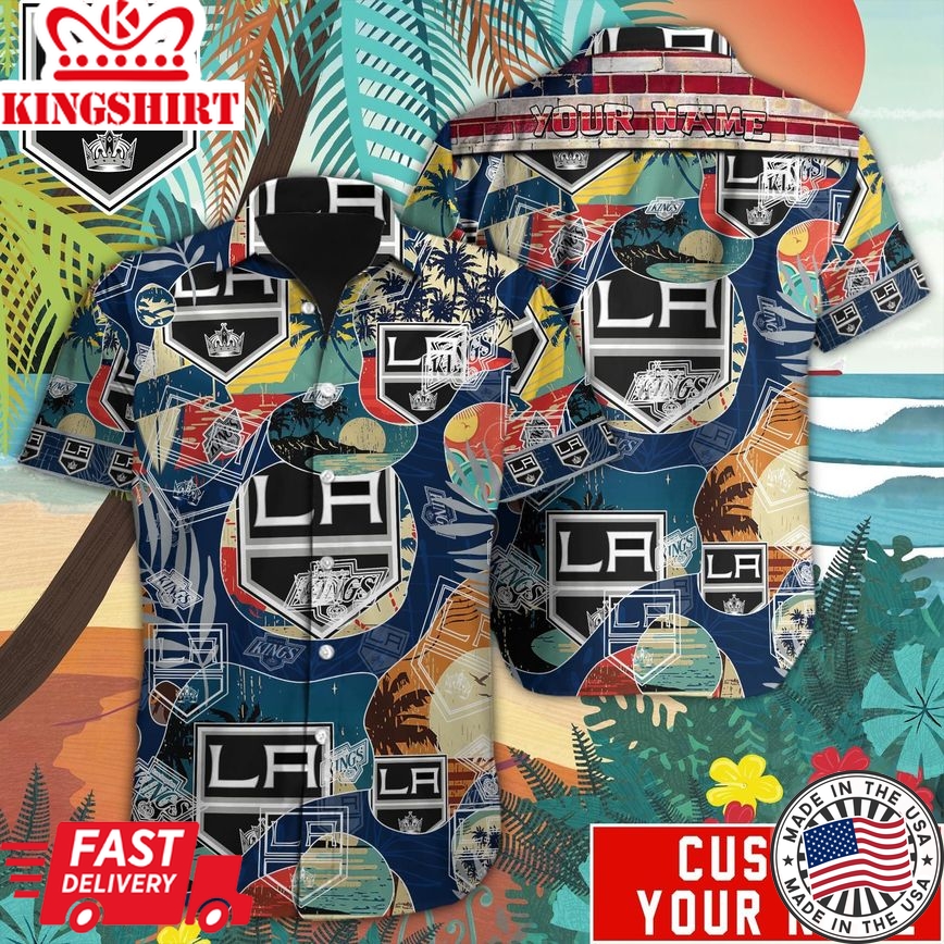 Los Angeles Kings Custom Name Hawaiian Shirt