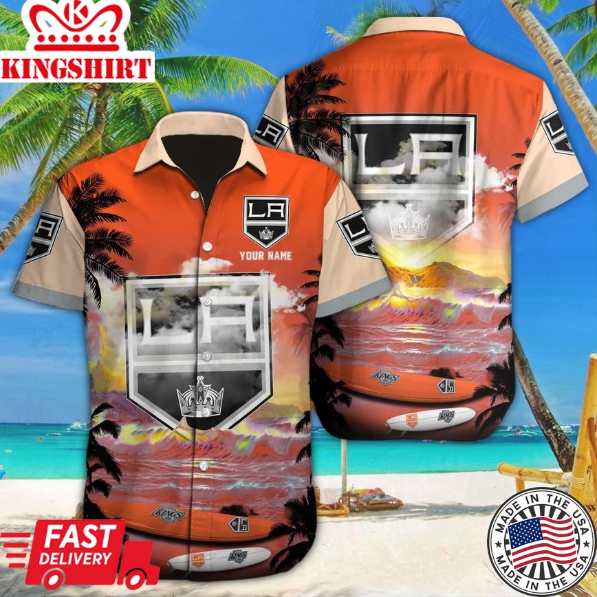 Los Angeles Kings Triumph Etched in Hawaiian Design