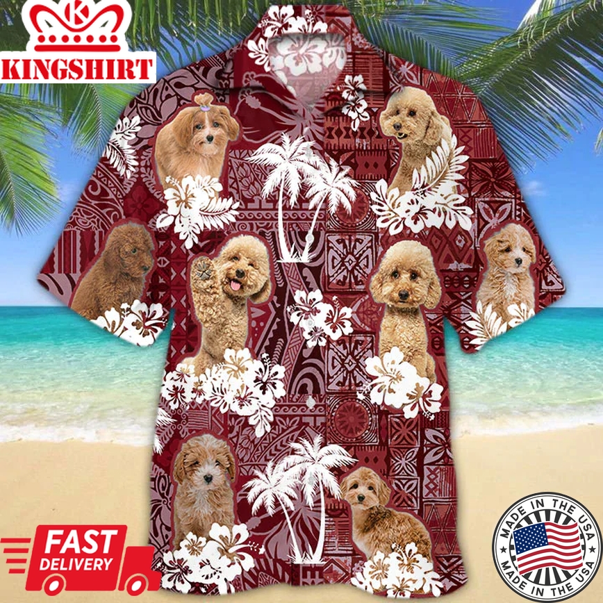 Maltipoo Trendy Hawaiian Shirt, Gift For Dog Lover Shirts, Maltipoo Beach Shirt, Men's Trendy Hawaiian Shirt