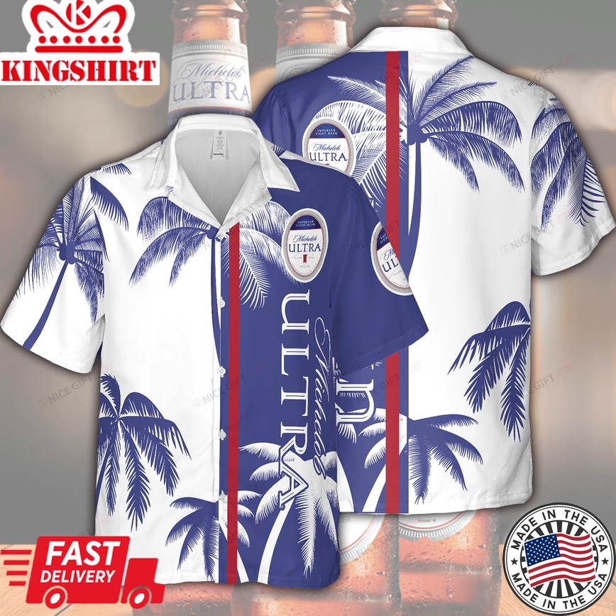 Michelob Ultra Tropical Vibe Hawaiian Aloha Shirt