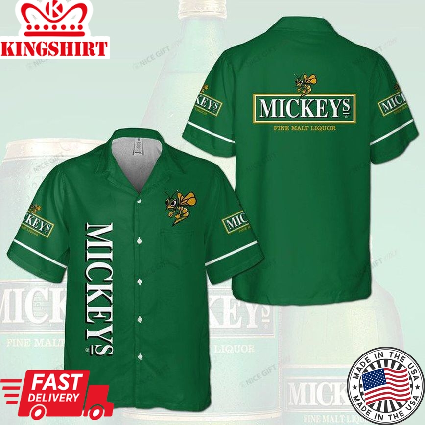 Mickeys Malt Liquor Tropical Adventure Hawaiian Shirt