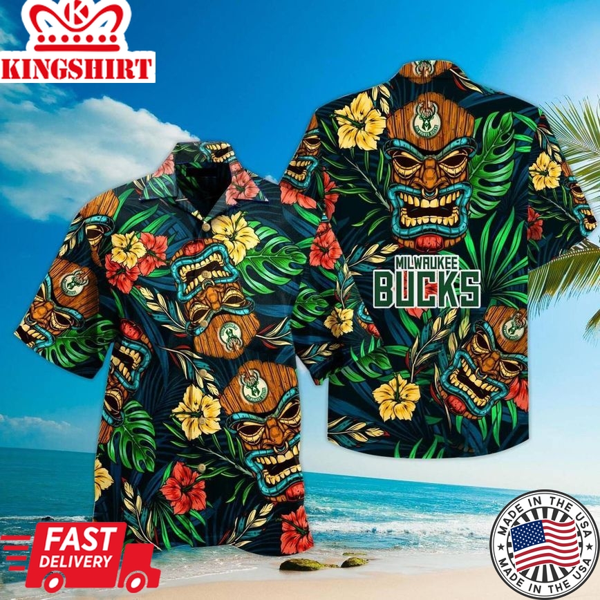 Milwaukee Bucks Authentic Hawaiian Getaway Shirt