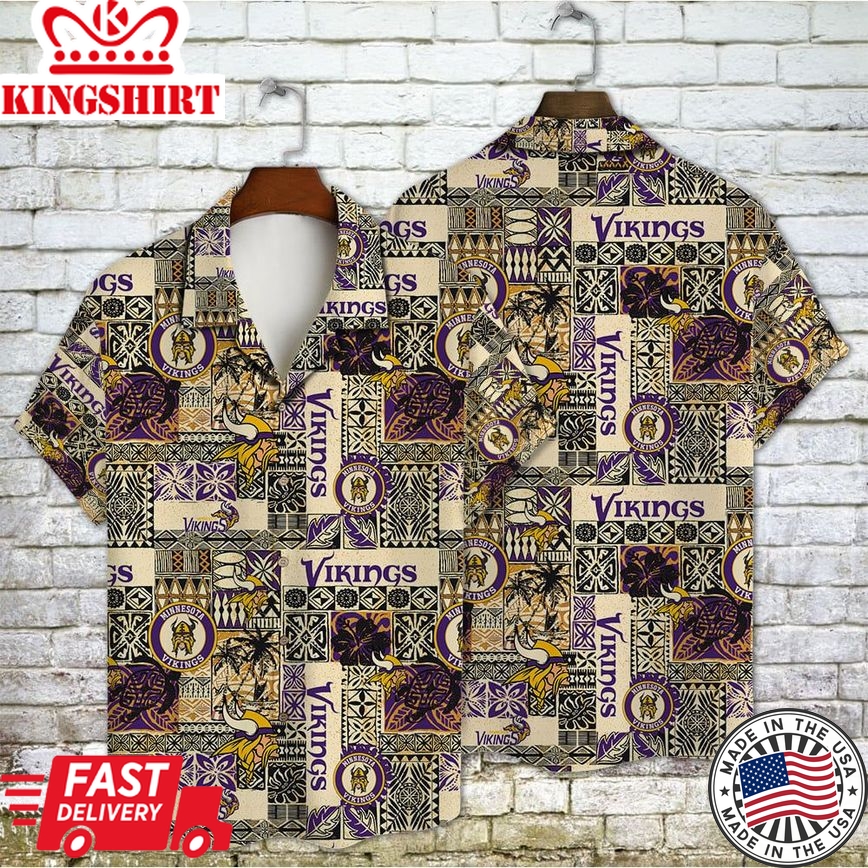 Minnesota Vikings Aop Hawaiian Shirt Exclusive