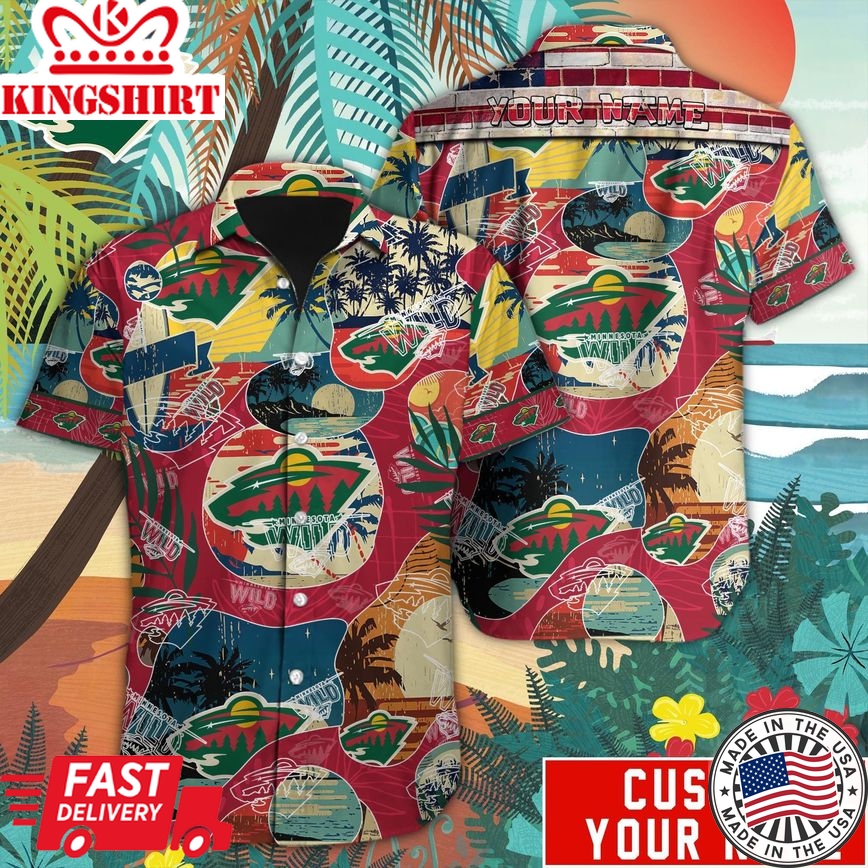 Minnesota Wild Custom Name Hawaiian Shirt