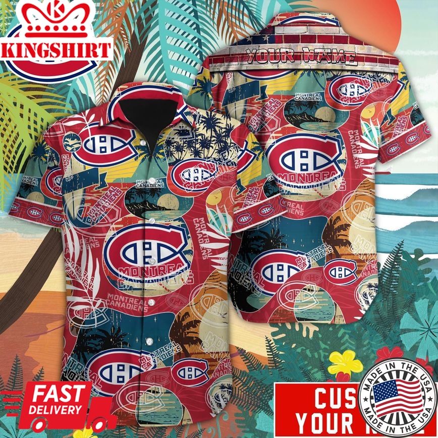 Montreal Canadiens Custom Name Hawaiian Shirt