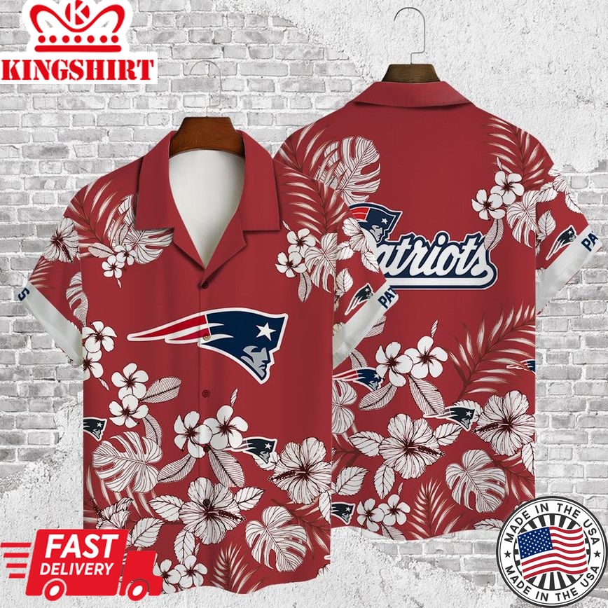 New England Patriots Featured on Hawaiian Shirt