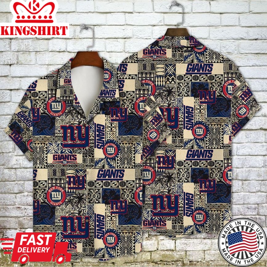 New York Giants Elite Themed Hawaiian Shirt