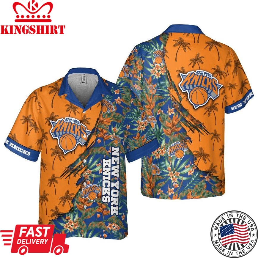 New York Knicks Themed Vibrant Hawaiian Shirt