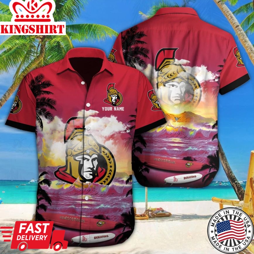 Ottawa Senators Legacy Radiates in Hawaiian Custom Tee