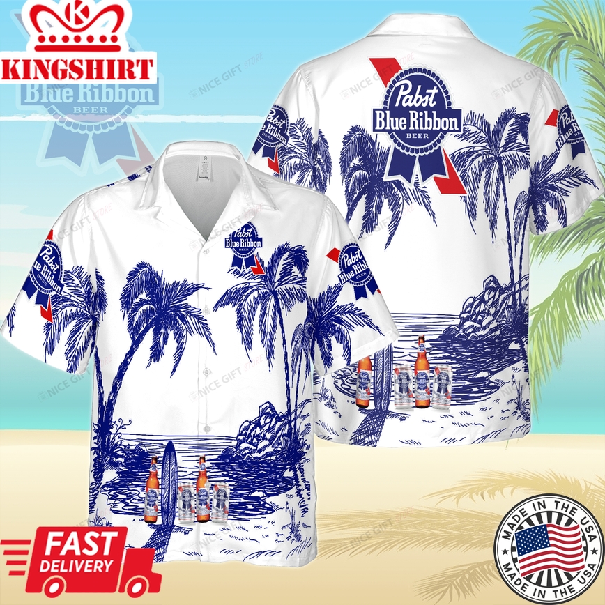 Pabst Blue Ribbon Hawaiian Party Essential Shirt