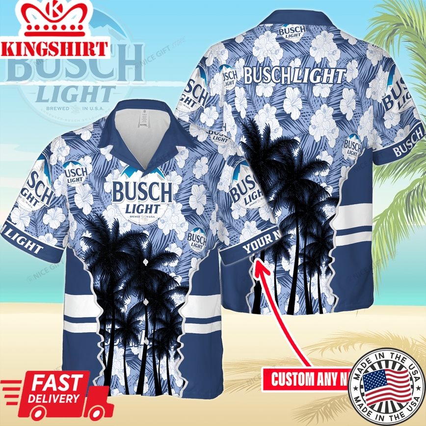 Personalized Busch Light Hawaiian Style Shirt