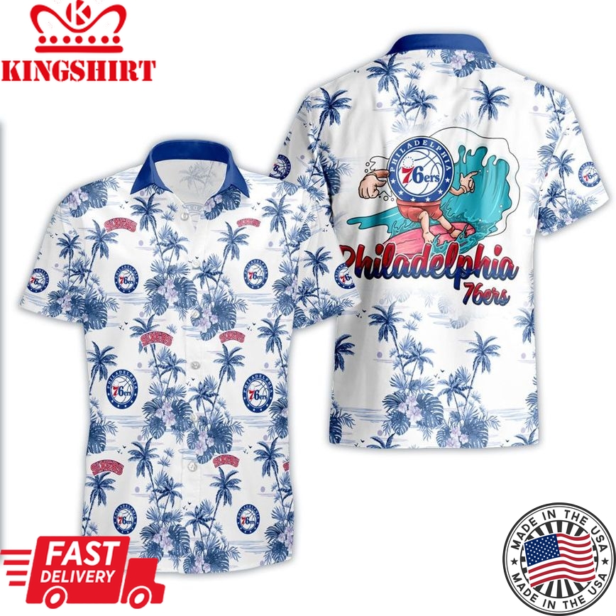 Philadelphia 76Ers Island Cheer Official Aloha Shirt