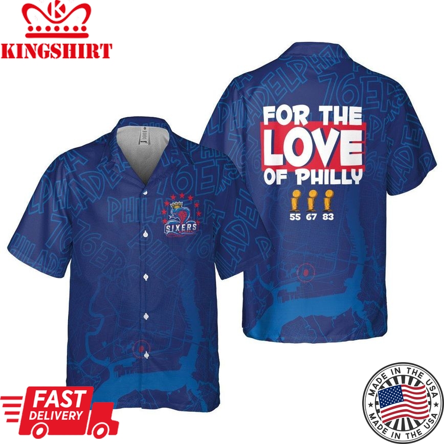 Philadelphia 76Ers Symbol For The Love Of Philly 3D Hawaiian Shirt