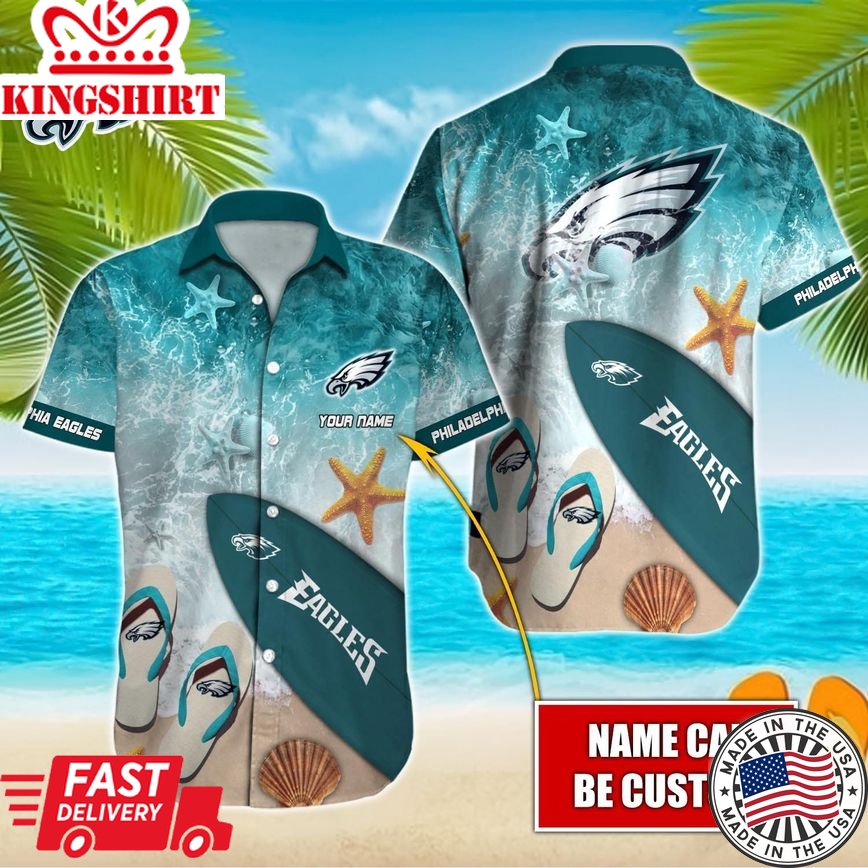 Philadelphia Eagles Valor Radiates in Custom Hawaiian Tee