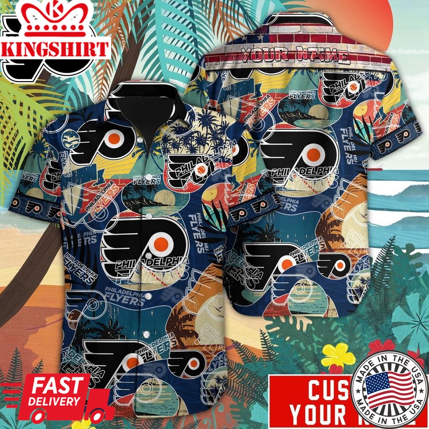 Philadelphia Flyers Custom Name Hawaiian Shirt