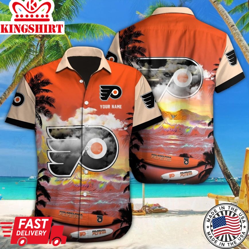 Philadelphia Flyers Heartbeat in Hawaiian Custom Threads