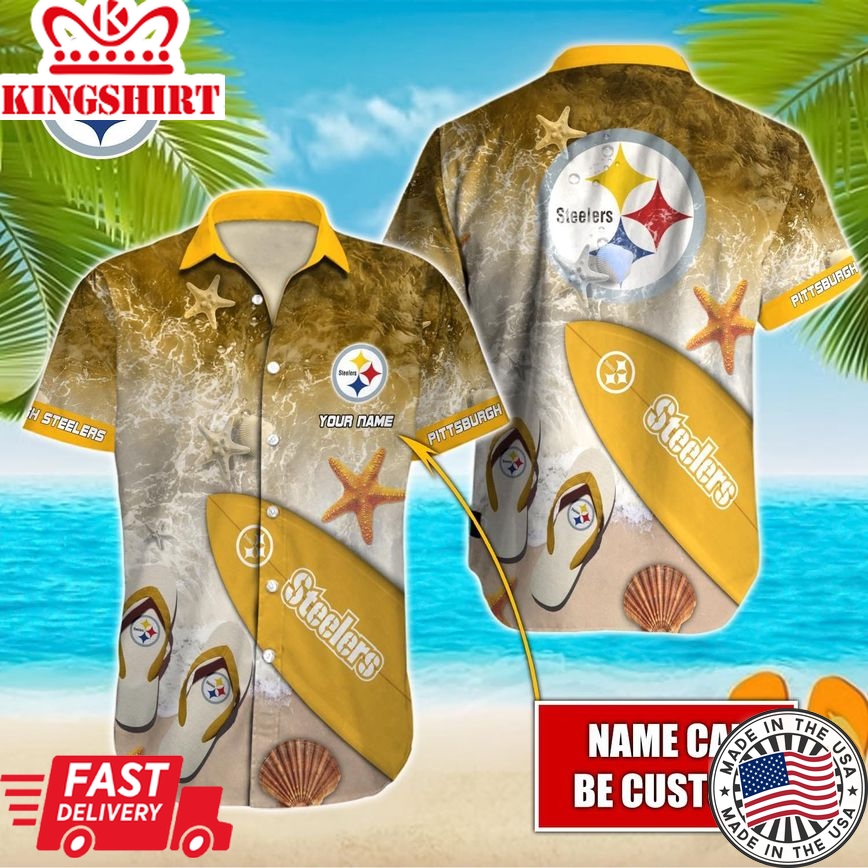 Pittsburgh Steelers Custom Name Hawaiian Shirt