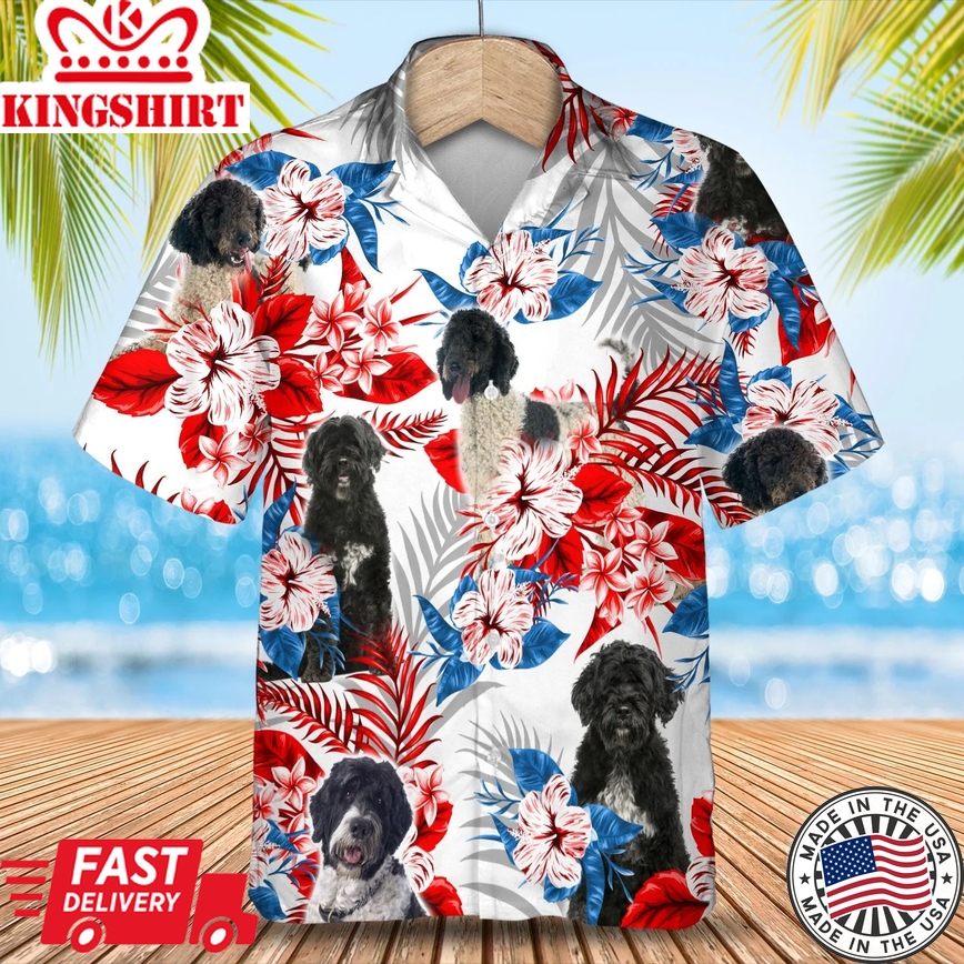 Portuguese Water Dog Trendy Hawaiian Shirt - Summer Aloha Shirt, Trendy Hawaiian Shirt For Men And Women