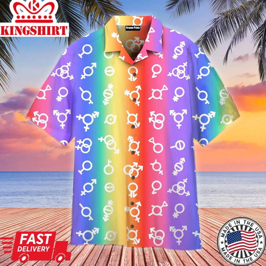 Pride Flag Lgbt Gender Trendy Hawaiian Shirt