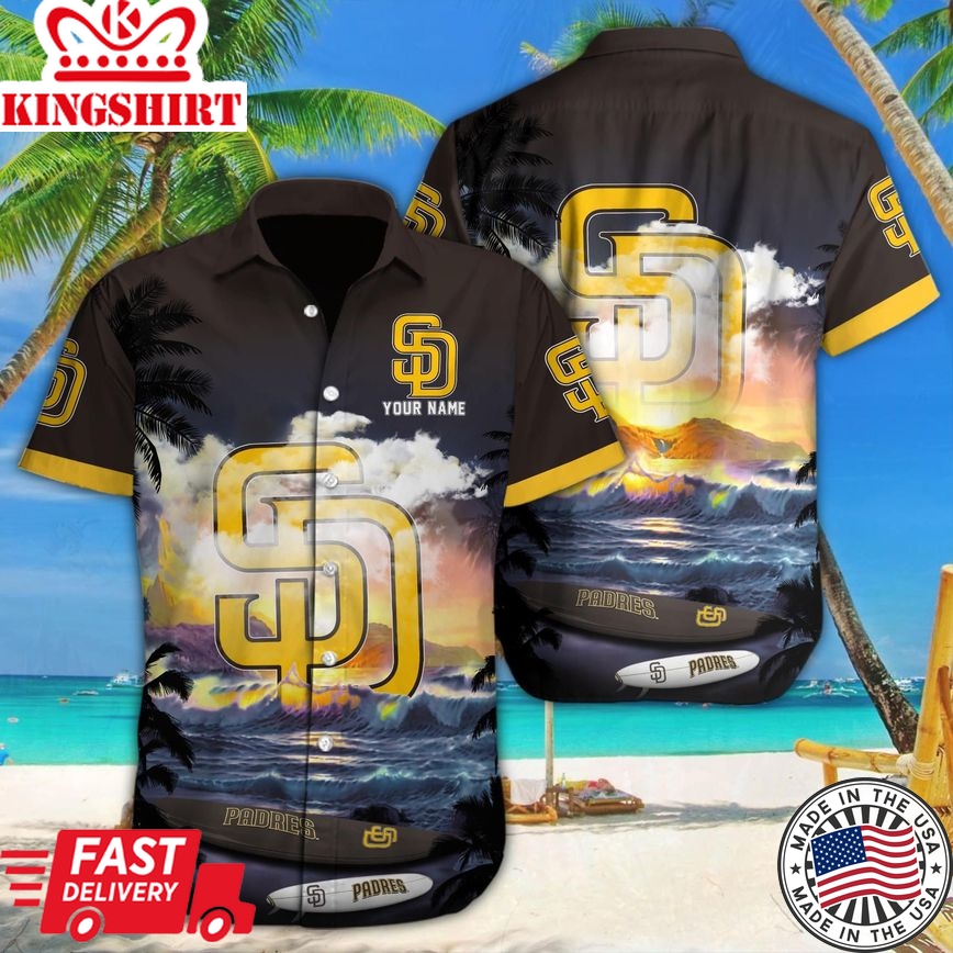 San Diego Padres Hawaiian Vacation Shirt Custom Name