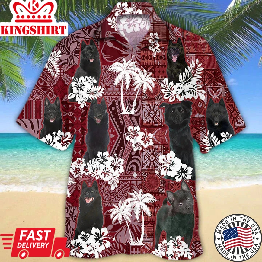 Schipperke Trendy Hawaiian Shirt, Gift For Dog Lover Shirts, Men's Trendy Hawaiian Shirt, Summer Hawaiian Aloha Shirt