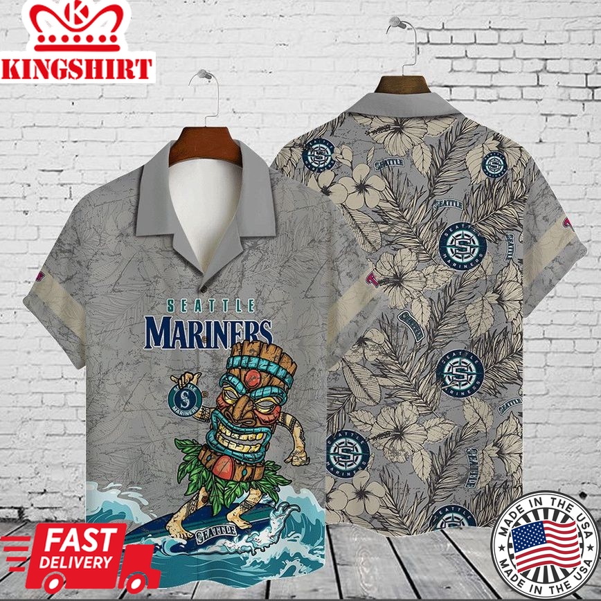 Seattle Mariners Hawaiian Shirt in All Over Print