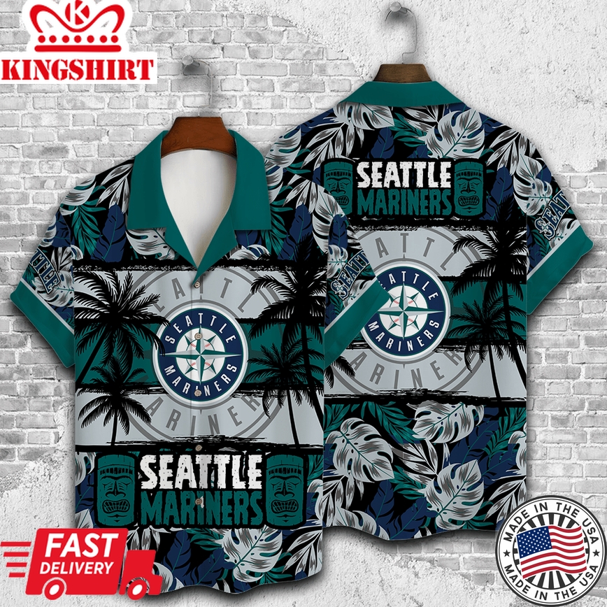 Seattle Mariners Palm Trees All Over Print Custom Shirt