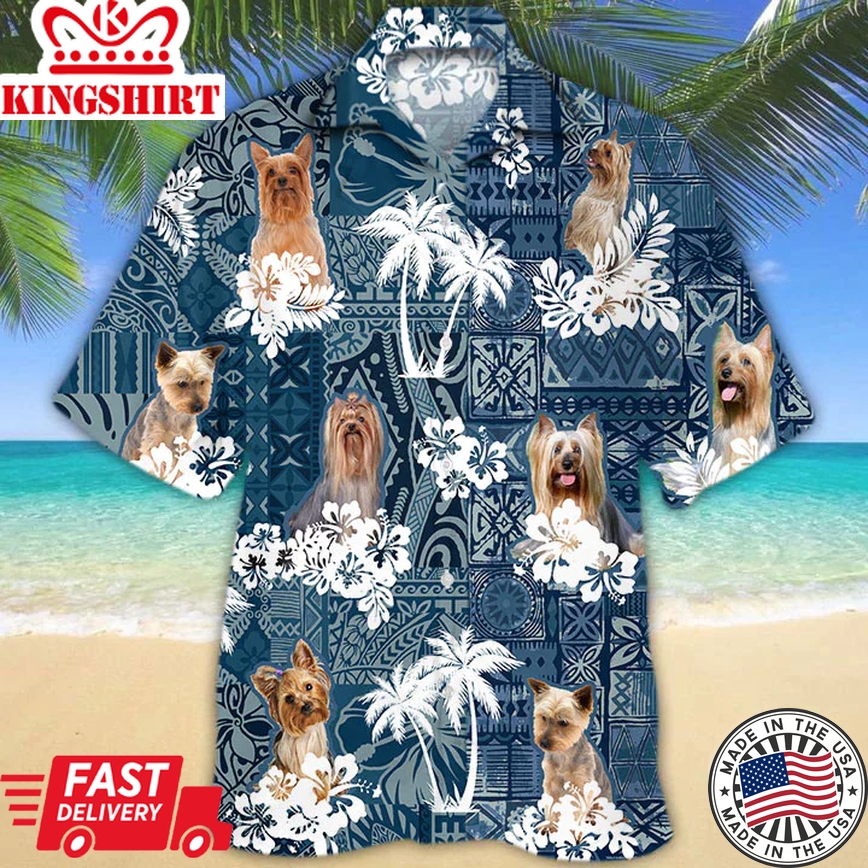 Silky Terrier Trendy Hawaiian Shirt