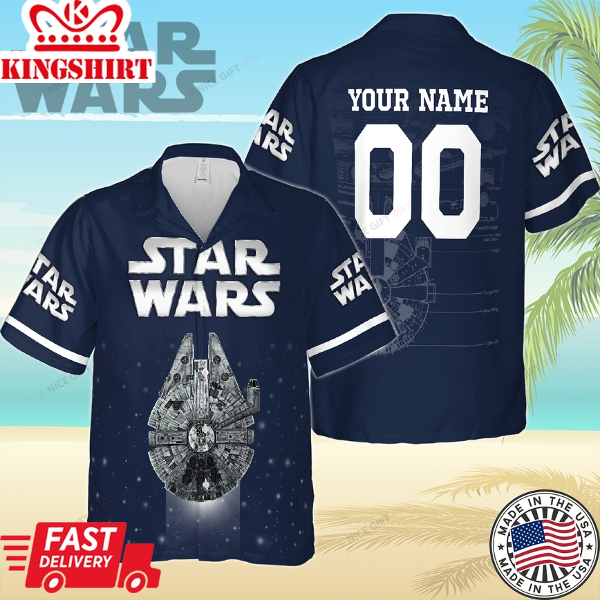 Star Wars Millennium Falcon Personalized Hawaiian 3D Shirt