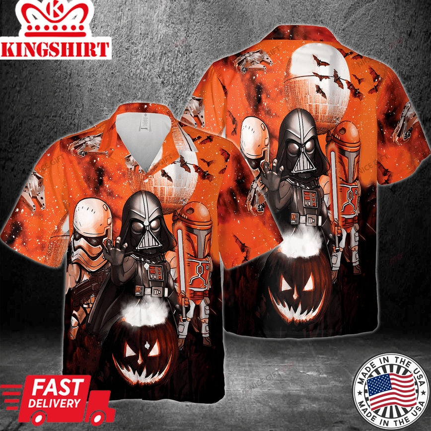 Star Wars Spooky Halloween Sunset Hawaiian Shirt