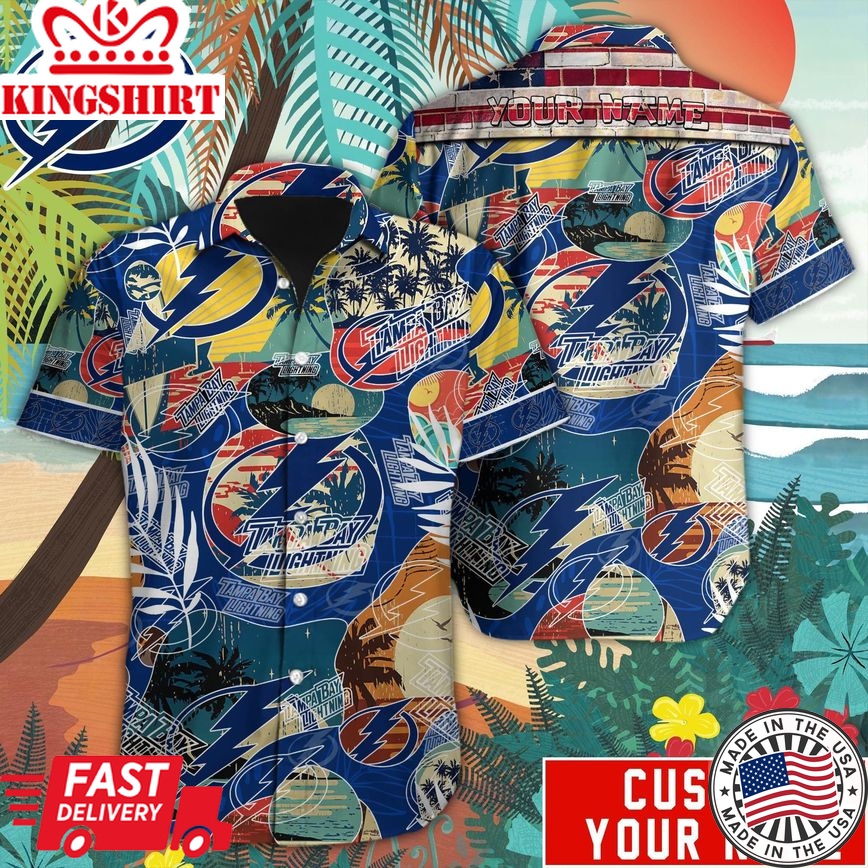 Tampa Bay Lightning Custom Name Hawaiian Shirt