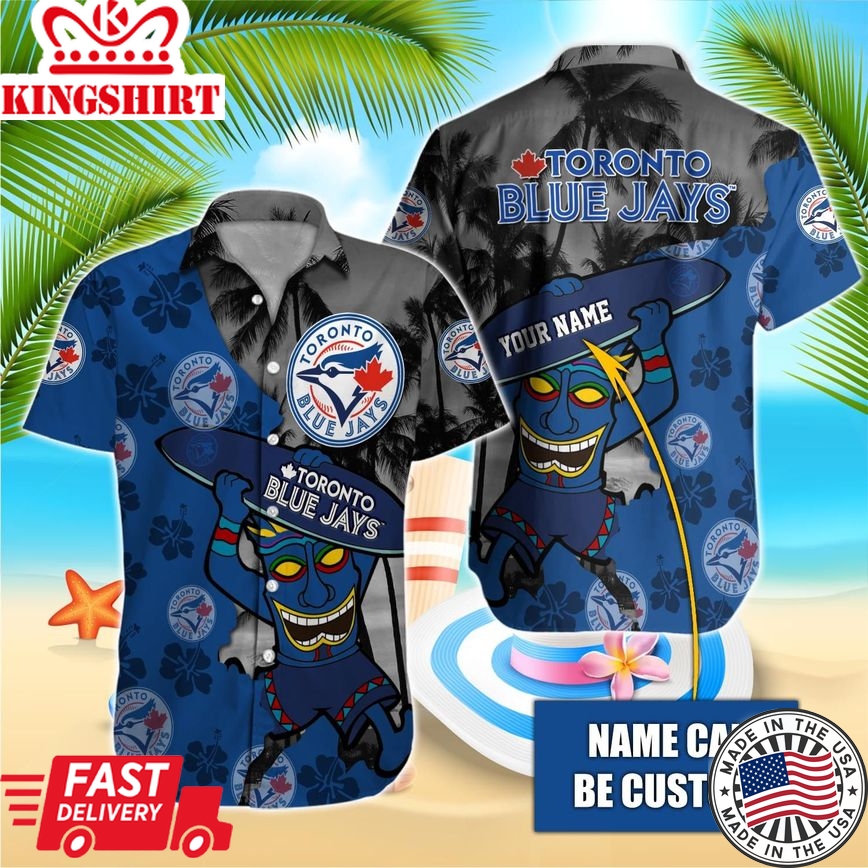 Toronto Blue Jays Personalized Name Hawaiian Shirt