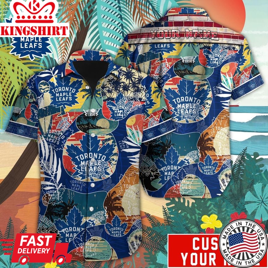 Toronto Maple Leafs Custom Name Hawaiian Shirt