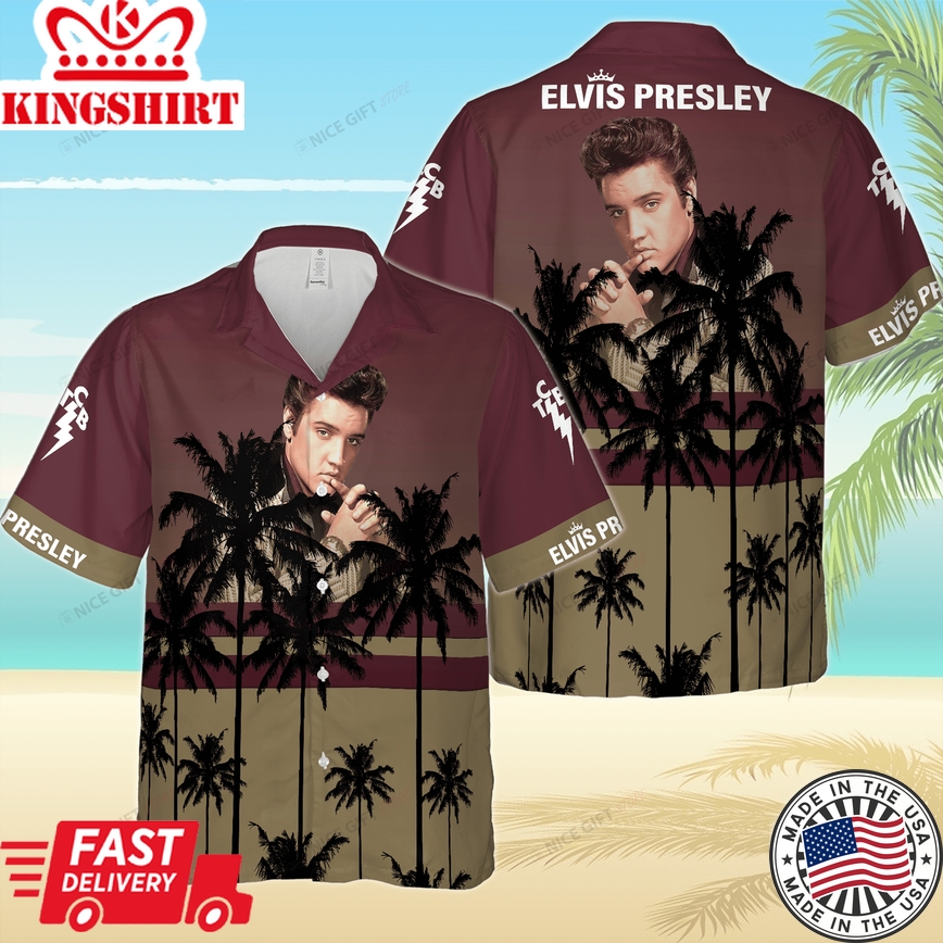 Tropical Elvis Presley 3D Visual Attire  Hawaiian Style