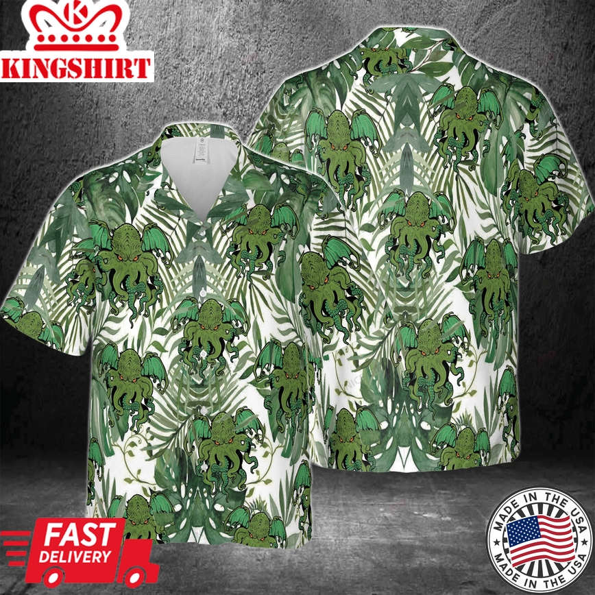 Tropical Experience Enhanced by 3D Cthulhu Hawaiian Design