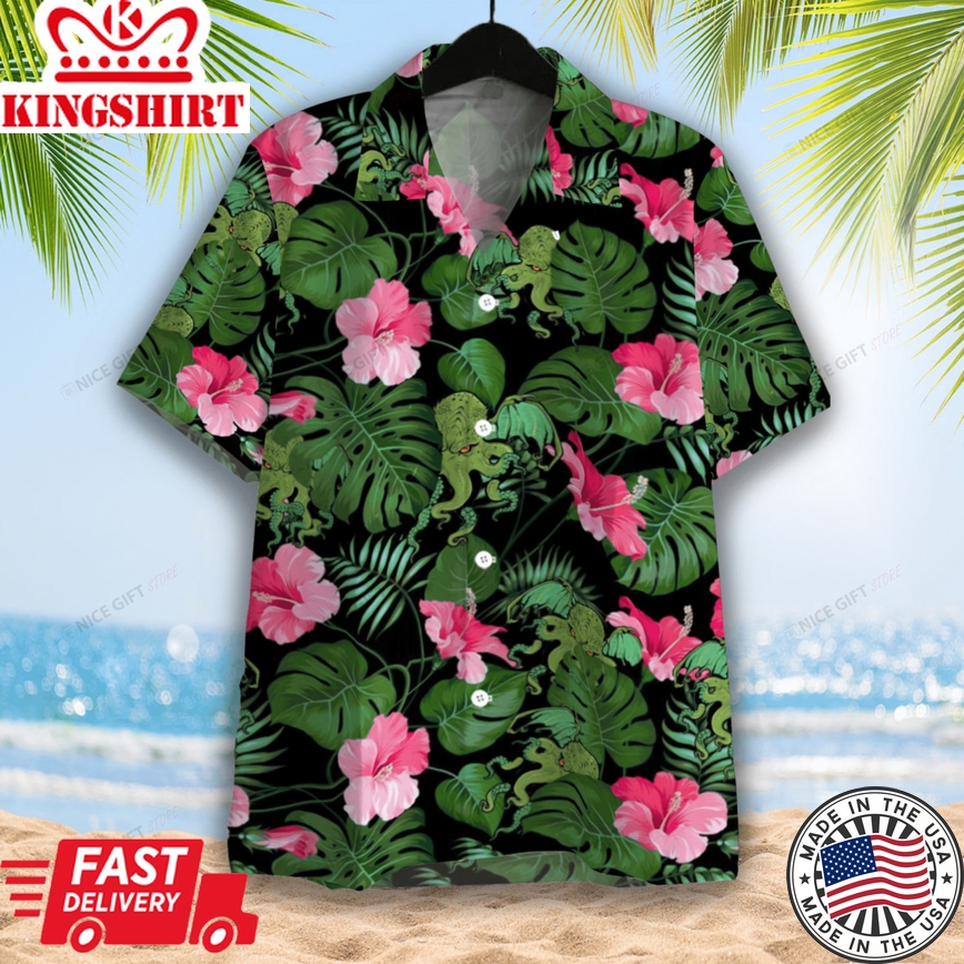 Unique Hawaiian Shirt Infused with 3D Cthulhu Artistry